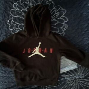 Air Jordan big Kids Black Hoodie with logo sz med(10-12)
